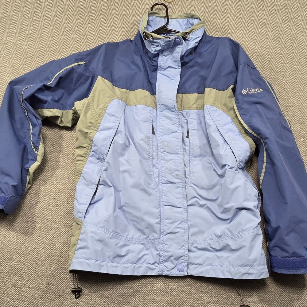 Columbia Sportswear Womens XL Interchange Jacket Shell Blue Colorblock Utility